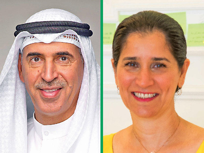 مؤسسة مبادرة النوير الشيخة انتصار سالم العلي الصباح- المدير العام لبنك بوبيان وليد الياقوت