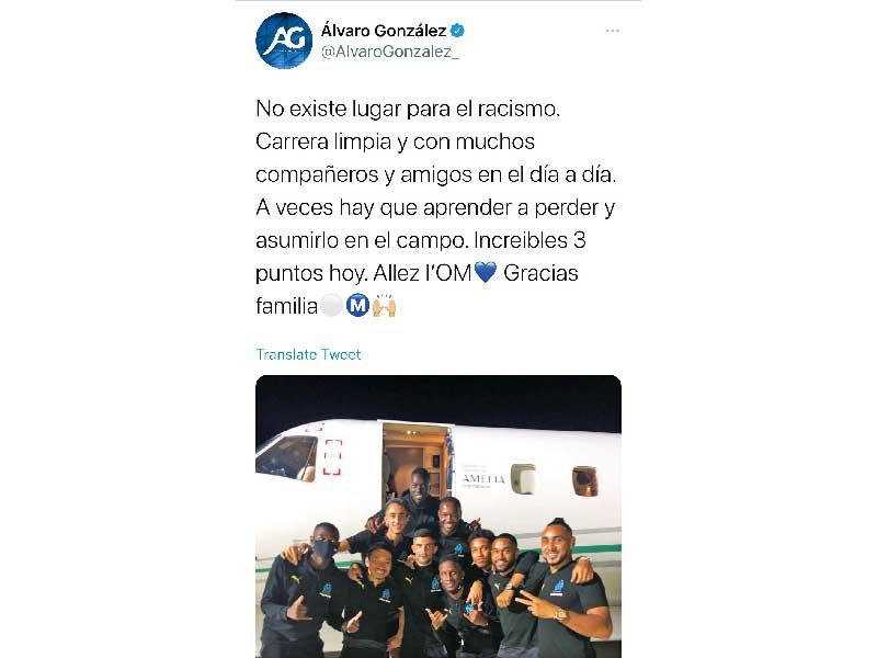 تغريدة ألفارو عبر حسابه في موقع تويتر