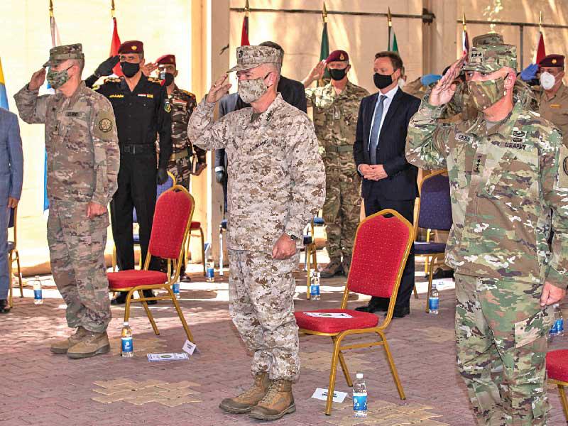 مراسم تغيير قيادة «عملية العزم الصلب» في بغداد الأربعاء الماضي