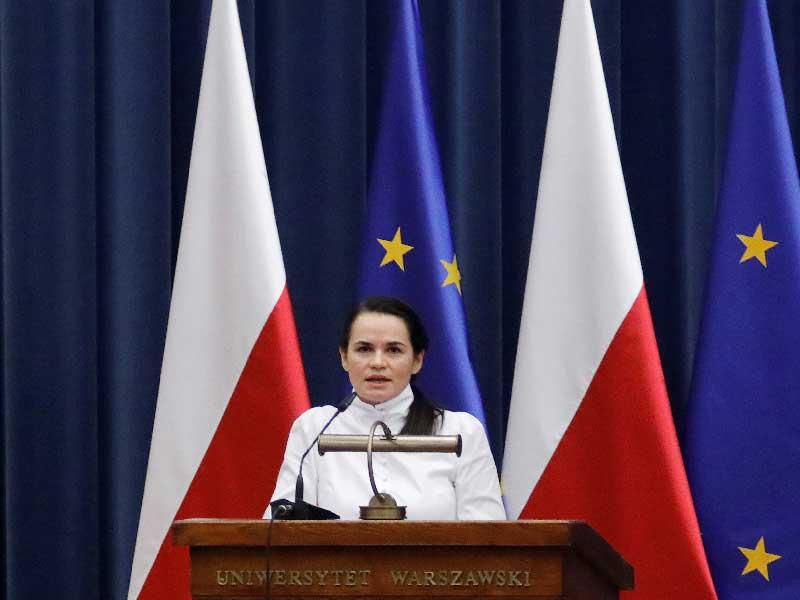 زعيمة المعارضة البيلاروسية سفيتلانا تيخانوفسكايا