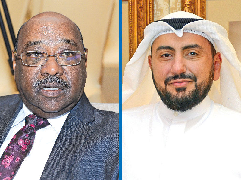 وزير الصحة د. باسل الصباح -  الوكيل المساعد لشؤون التخطيط والجودة د. محمد الخشتي