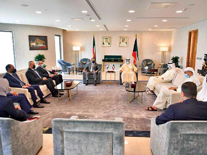  رئيس مجلس الأمة مرزوق الغانم ومحمد الحلبوسي يعقدان مباحثات رسمية