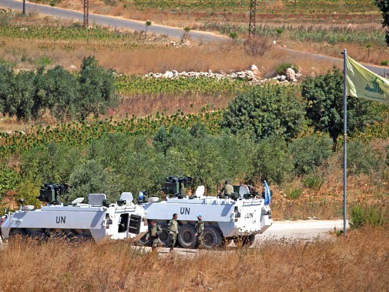 قوة من «اليونيفيل» على الحدود اللبنانية - الإسرائيلية (اي بي اي)