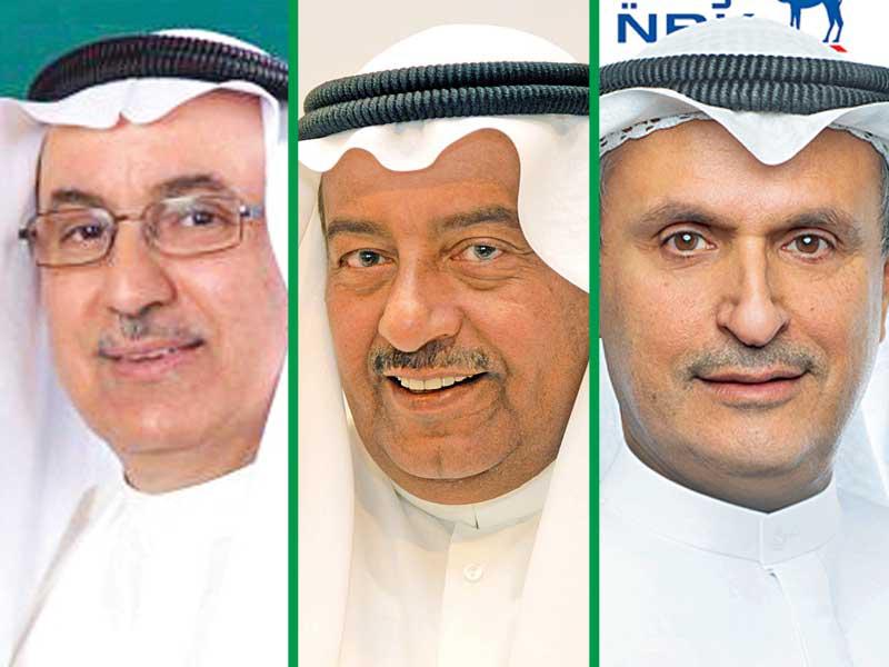 الرئيس التنفيذي لمجموعة بنك الكويت الوطني، عصام الصقر-العضو المنتدب الأسبق للهيئة العامة للاستثمار، على الرشيد البدر- نائب رئيس مجلس الإدارة في بيت التمويل الكويتي (بيتك)، عبدالعزيز النفيسي