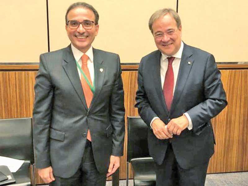 السفير البدر ورئيس وزراء ولاية شمال الراين وستفاليا أرمين لاشيت