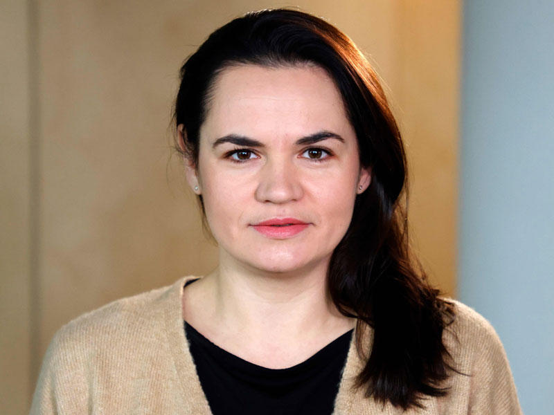 زعيمة المعارضة البيلاروسية سفيتلانا تيخانوفسكايا 