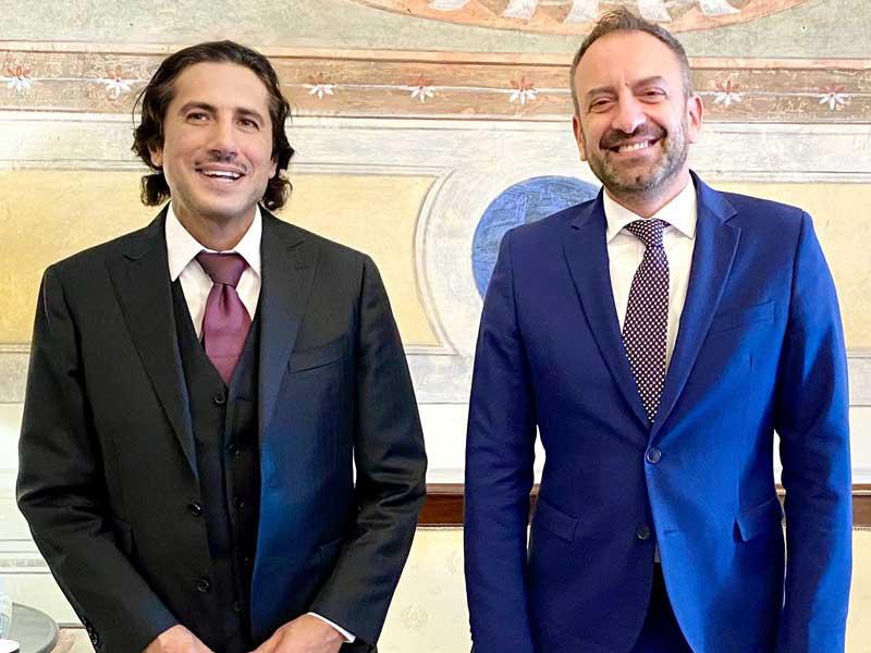 الشيخ عزام الصباح ووزير خارجية سان مارينو