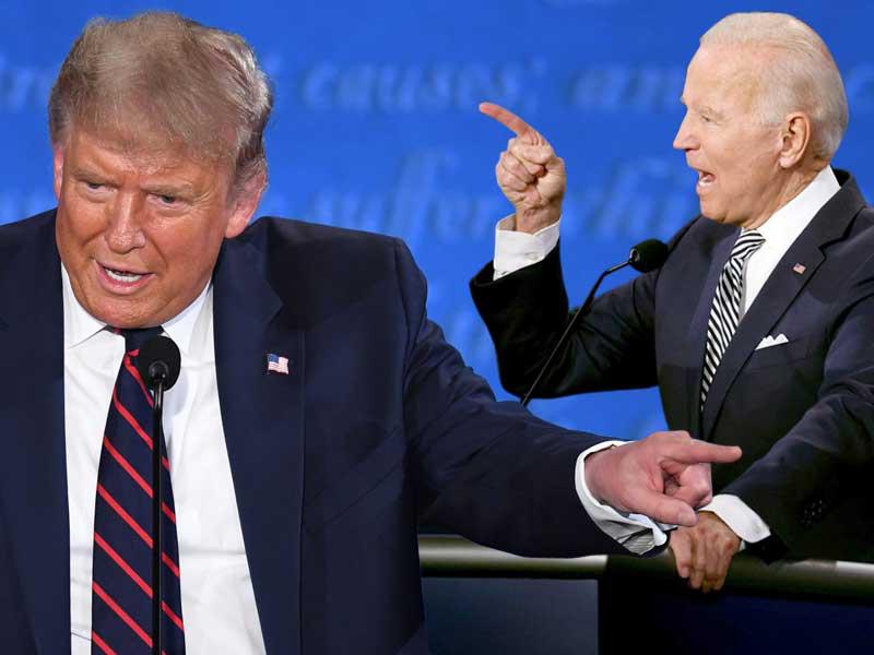 ترامب وبايدن خلال المناظرة