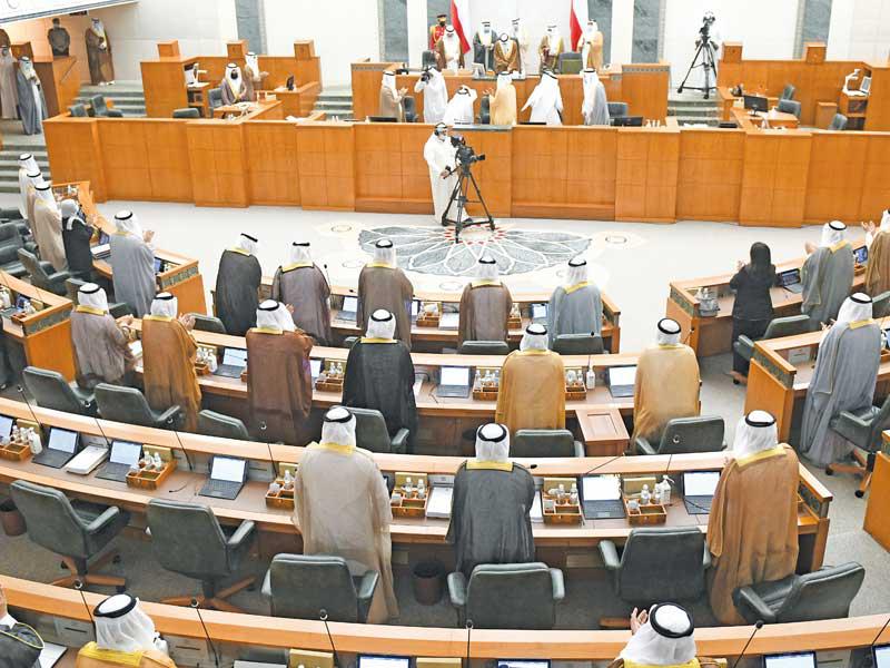 سمو الأمير الشيخ نواف الأحمد في مجلس الأمة أمس