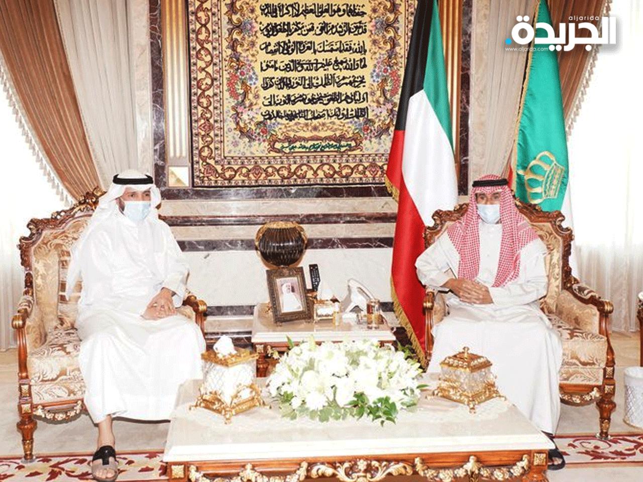 سمو الأمير مستقبلاً رئيس مجلس الأمة 