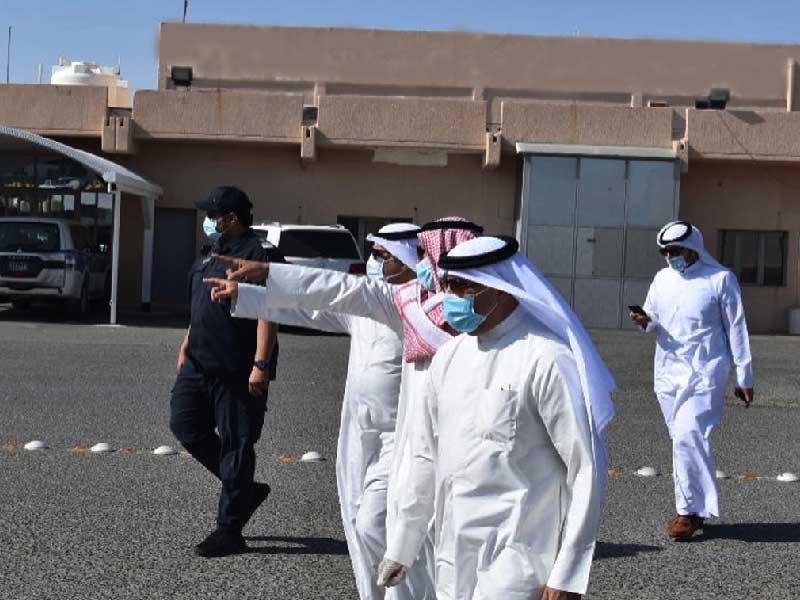 جانب من تفقد المدير العام للإدارة العامة للجمارك، المستشار جمال الجلاوي منفذ السالمي