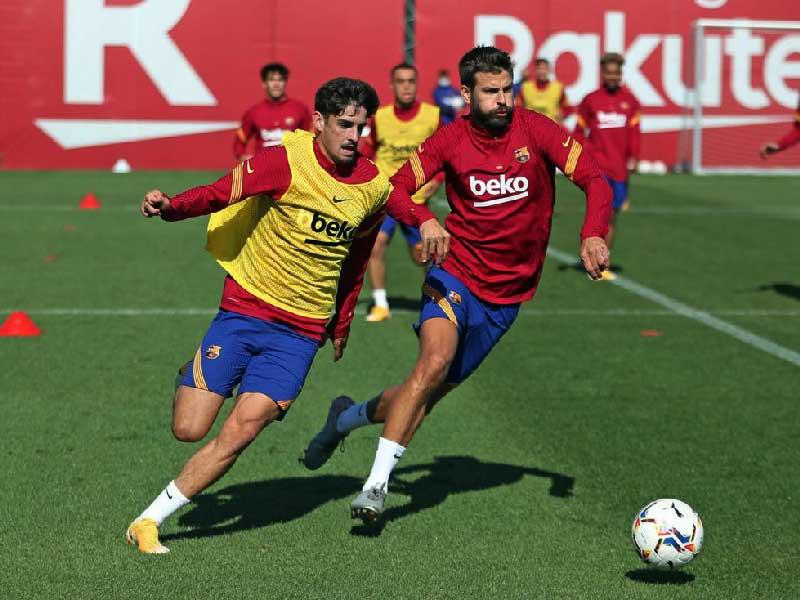 جانب من تدريبات برشلونة