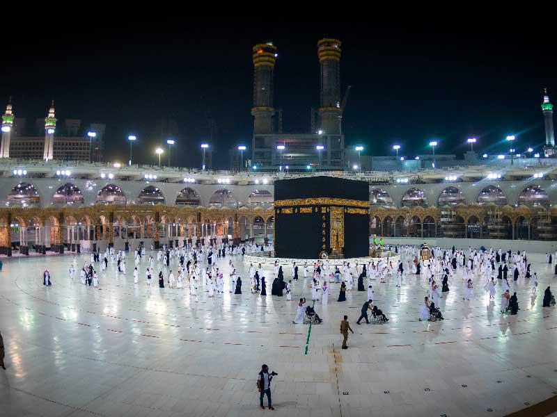 صورة للكعبة أثناء العمرة