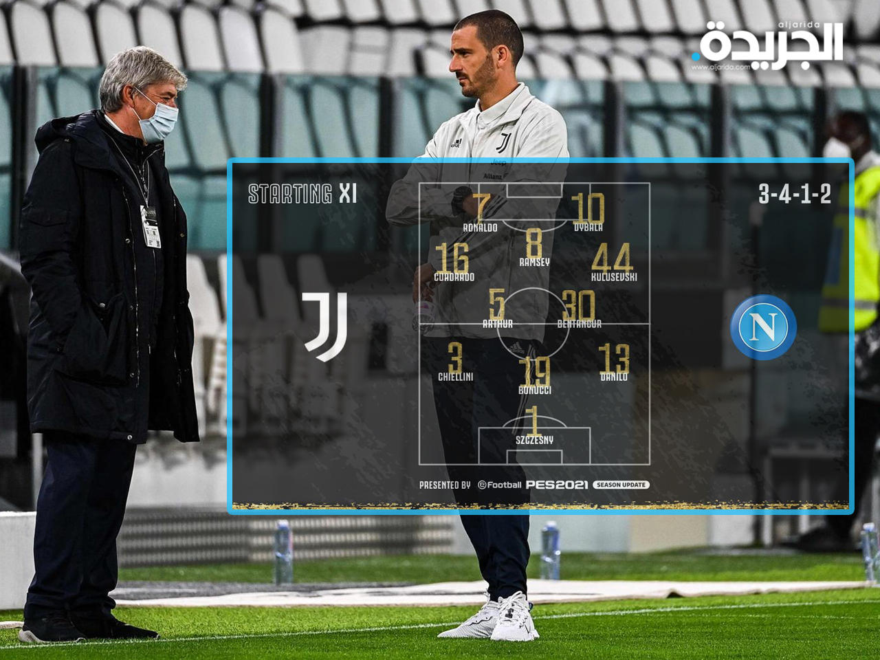 يوفنتوس يعلن تشكيلته لمواجهة أشباح نابوليn
