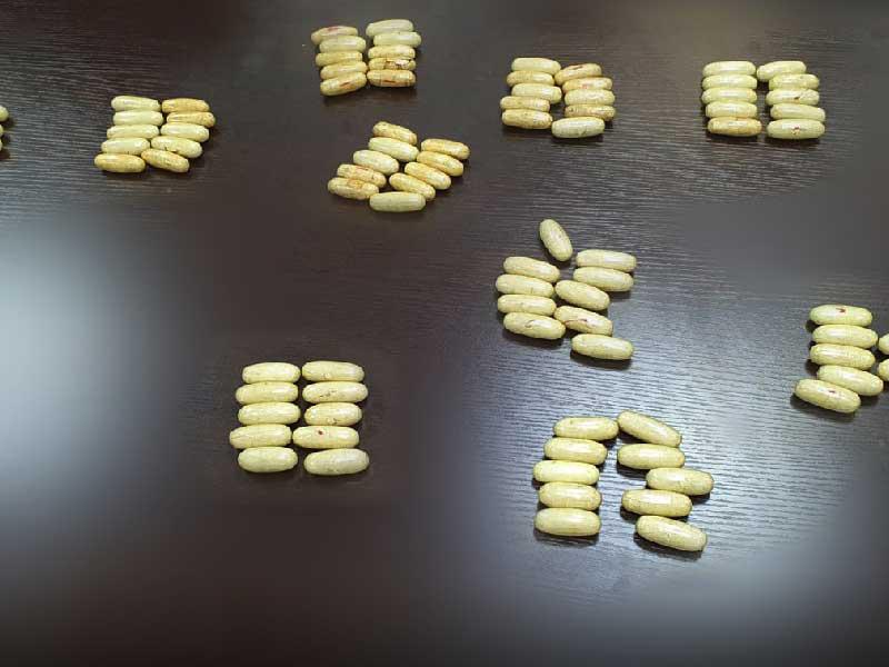 الكبسولات التي تم ضبطها 