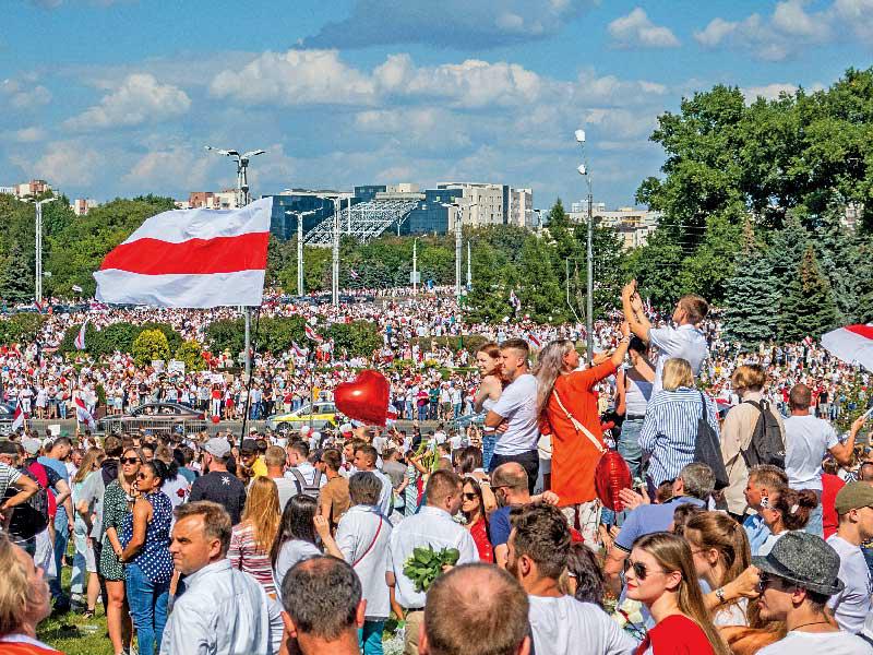 مظاهرات في مينسك ضد إعادة انتخاب ألكسندر لوكاشينكو