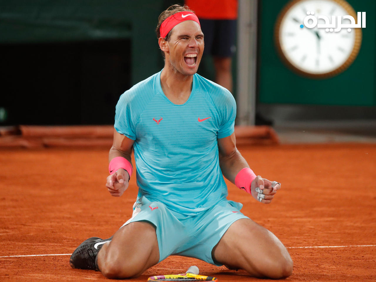 نادال يحتفل بفوزه ببطولة فرنسا المفتوحة للتنس