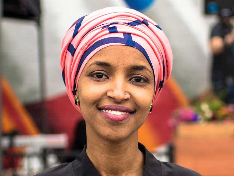  النائبة بالكونغرس الأميركي عن الحزب الديمقراطي إلهان عمر