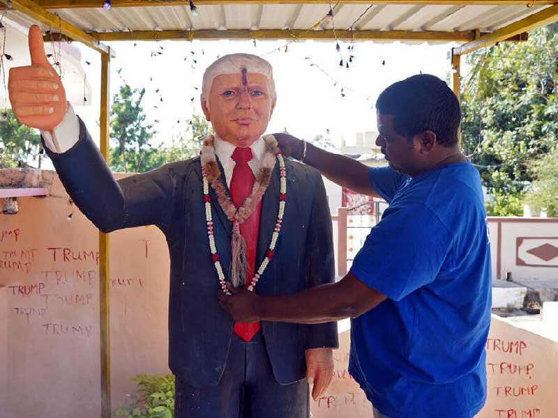  الهندي بوسا كريشنا الذي اتخذ  الرئيس الأميركي دونالد ترامب إلهاً