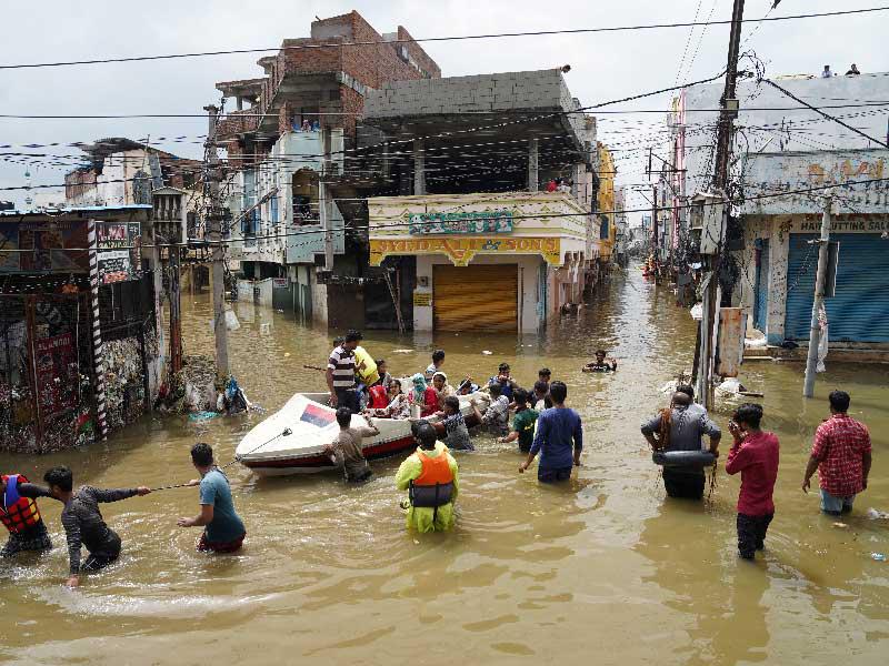 أمطار غزيرة تسببت في فيضانات جنوب الهند