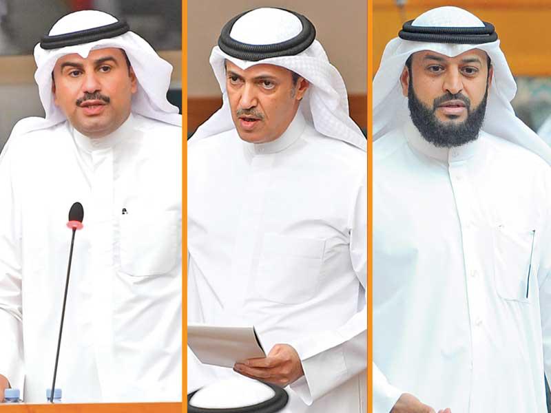 النواب عبدالله فهاد وخالد العتيبي وثامر السويط