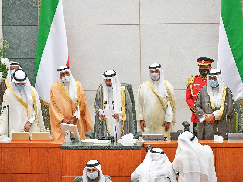 صاحب السمو يلقي النطق السامي بمجلس الأمة أمس