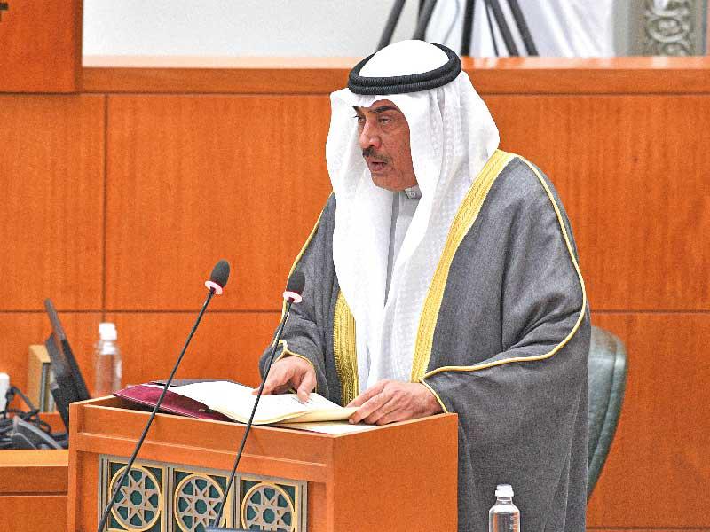 رئيس مجلس الوزراء سمو الشيخ صباح الخالد يلقي كلمته