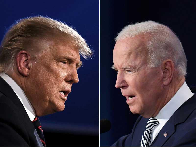 المرشحين في الانتخابات الأميركية جو بايدن والرئيس دونالد ترامب
