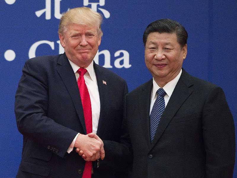  الرئيس دونالد ترامب مع نظيره الصيني