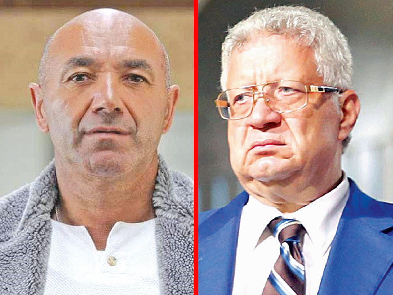 مرتضى منصور رئيس القلعة البيضاء - المدير الفني للزمالك البرتغالي جايمي باتشيكو 