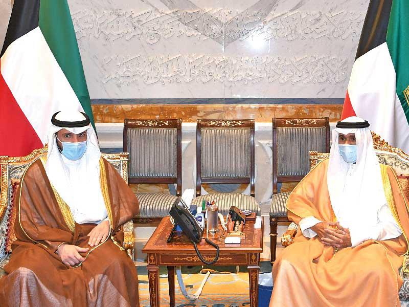 صاحب السمو مستقبلا الغانم أمس