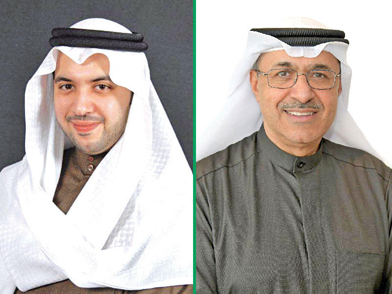 من يمين الصورة نائب رئيس مجلس الإدارة والرئيس التنفيذي لشركة القرين سعدون علي ورئيس مجلس إدارة شركة القرين الشيخ مبارك العبدالله