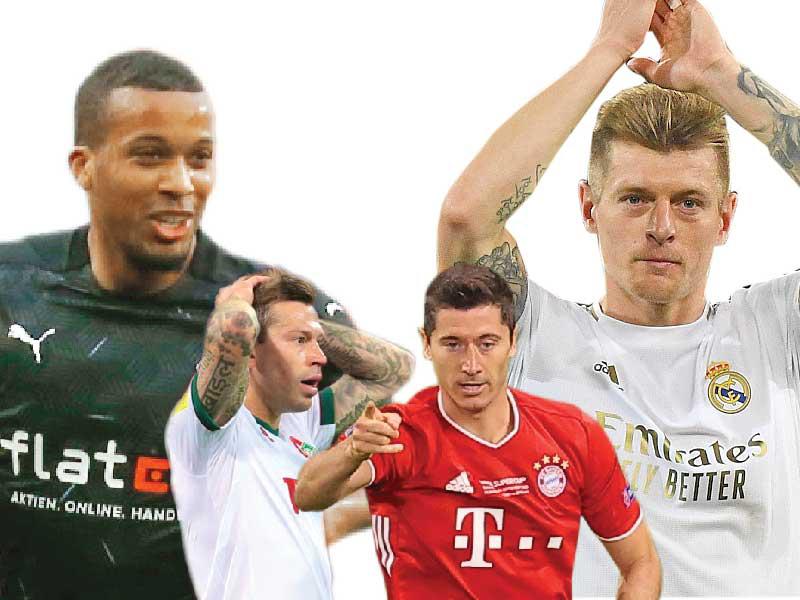 كروس نجم ريال مدريد - ليفاندوفسكي نجم بايرن ميونيخ - سمولوف نجم لوكوموتيف - الإسان بليا لاعب مونشنغلادباخ