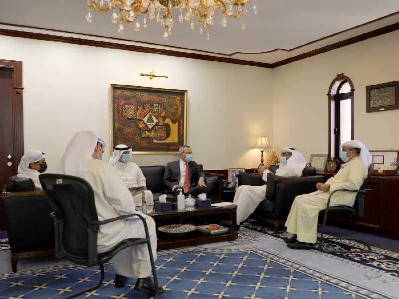  المدير العام للصندوق الكويتي للتنمية الاقتصادية العربية عبدالوهاب البدر يستقبل ممثل برنامج الاغذية العالمي للأمم المتحدة لدول مجلس التعاون الخليجي عبدالمجيد يحيى والوفد المرافق له.