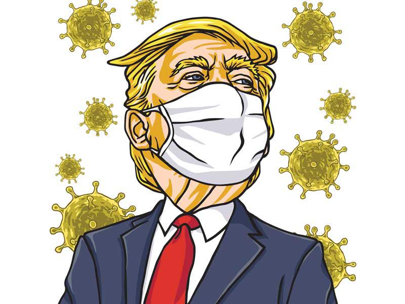 صورة كاريكاتيرية للرءيس الامريكي دونالد ترامب