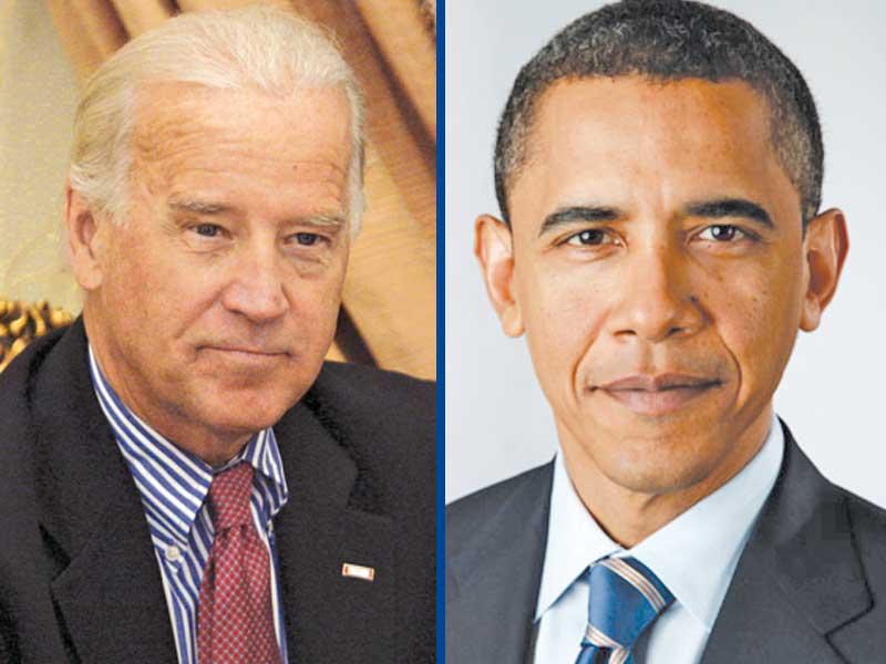 الرئيس الامريكي السابق أوباما-  المرشح الديمقراطي للرئاسة الأميركية جو بايدن 