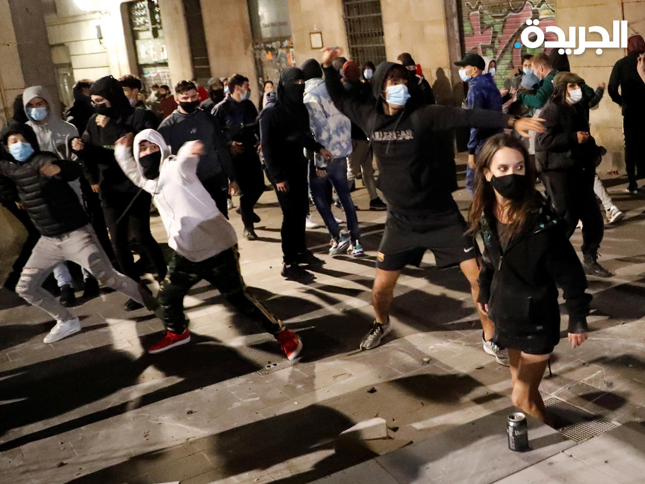 جانب من الاحتجاجات على «قيود كورونا» في مدريد