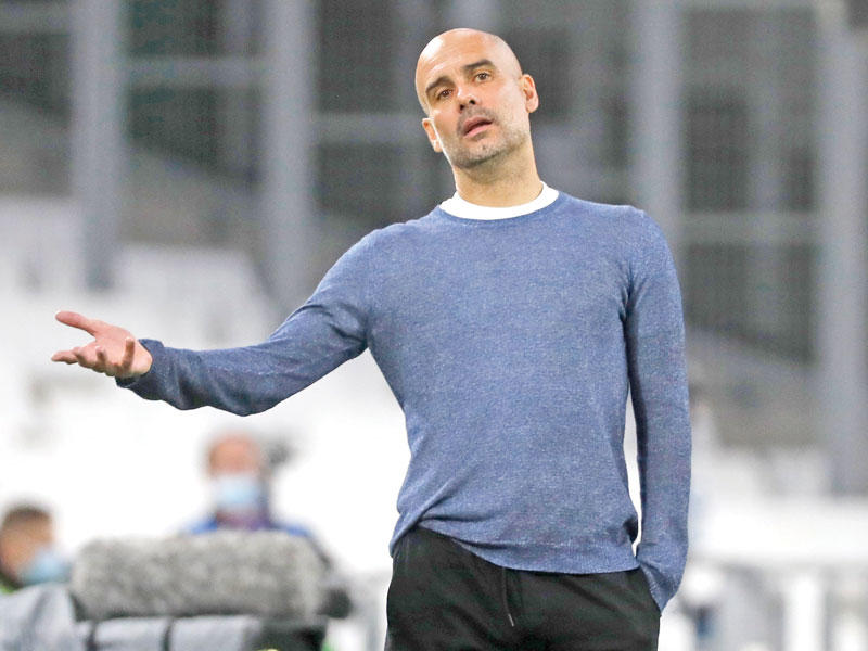 بيب غوارديولا مدرب مانشستر سيتي الإنكليزي