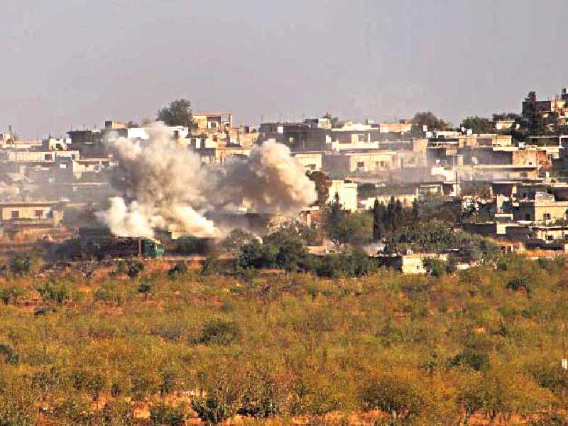  قصف قوات الحكومة لمناطق وأحياء في مدينتي أريحا ومعربليت ريف إدلب