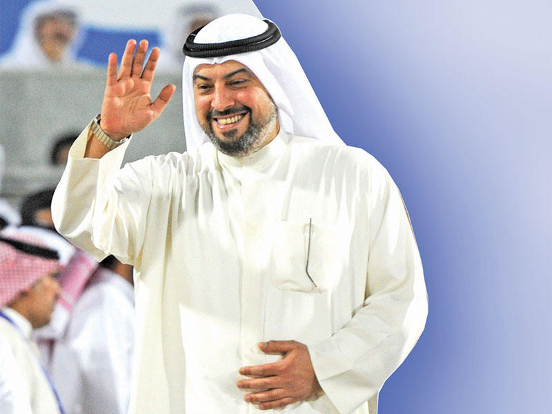 الشيخ طلال الفهد رئيس مجلس إدارة نادي القادسية واتحاد الكرة واللجنة الأولمبية الكويتية الأسبق