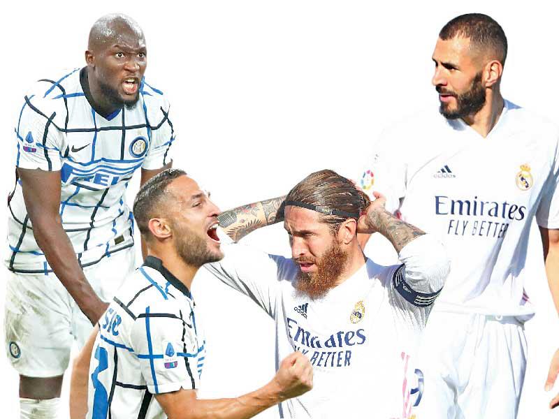 بنزيمة وراموس نجما ريال مدريد - دامبروسيو ولوكاكو نجما الإنتر