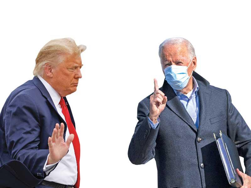 الجمهوري دونالد ترامب والديمقراطي جو بايدن 