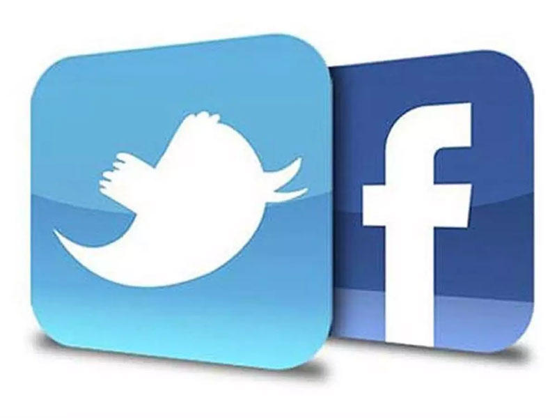 موقعا التواصل الاجتماعي تويتر وفيسبوك