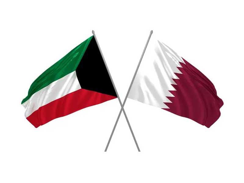 علم قطر - علم الكويت