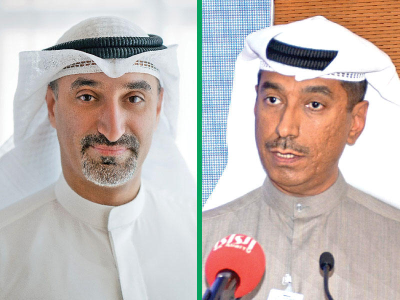 المدير العام للمؤسسة مشعل العثمان - نائب المدير العام لشؤون الاستثمار والعمليات في المؤسسة رائد النصف 