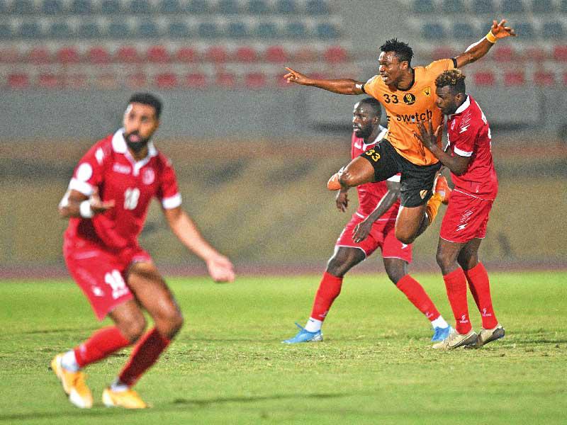 جانب من مباراة القادسية والفحيحيل