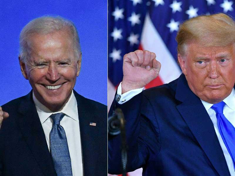 الرئيس الأمريكي دونالد ترامب و المرشح الديمقراطي جو بايدن