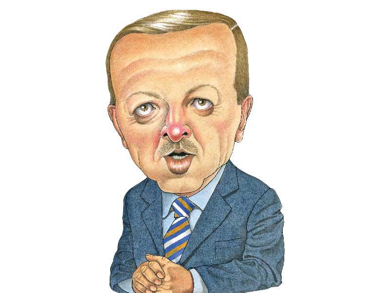 صورة كركاتيرية للرئيس التركي طيب اردوغان