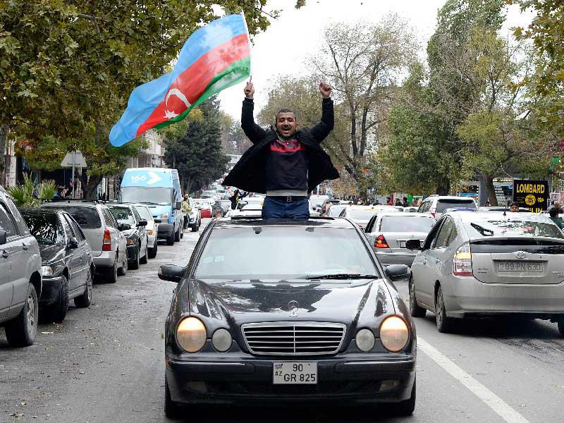 احتفال و فرحة بعد سيطرة أذربيجان على «شوشة» 