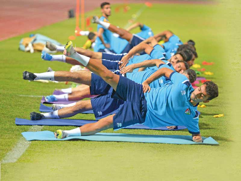 جانب من تدريب المنتخب الأول (تصوير نوفل ابراهيم)